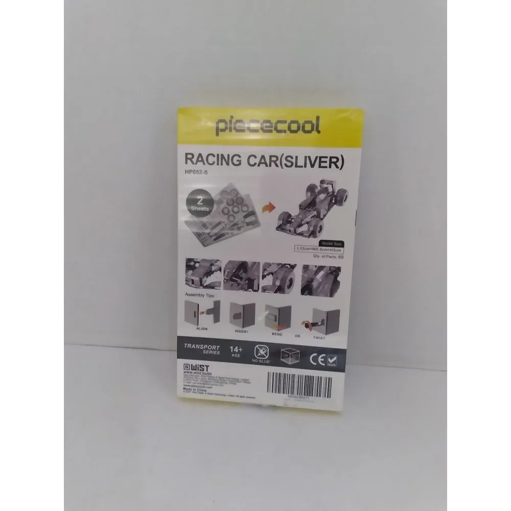 Piececool Racing Car‎ 3D Metal Model Kit - Silver Formula 1 DIY Assembly Level 5